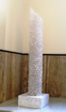 ICEBERG  gomma siliconica carta spilli su rete plastica e compensato cm 46 46 190 stelo cm 32 32 172, 2010